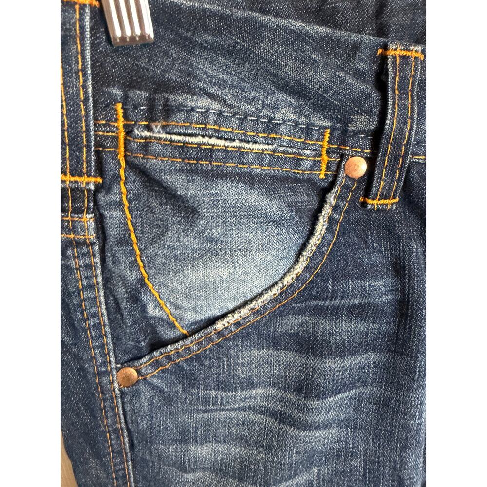 True Religion Joey Flare Jeans Size 26 Made USA Low Rise Distressed Cotton EUC - Picture 4 of 11